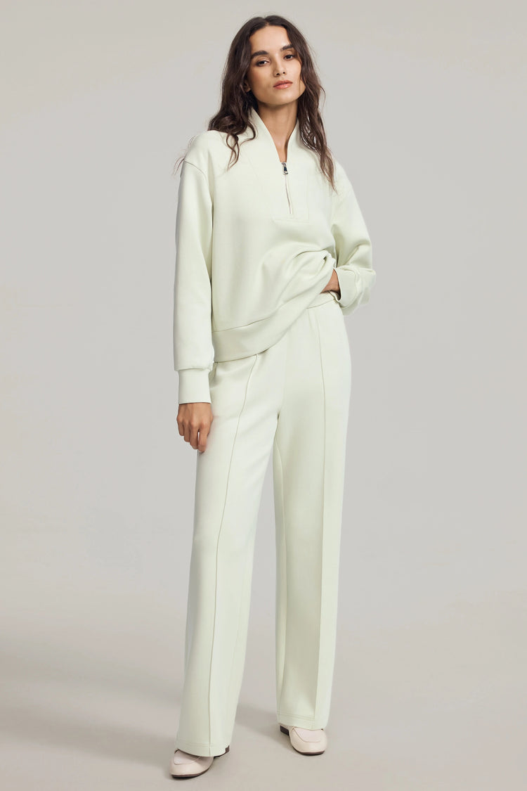 Women’s Luxe Wool Blend Pant - Pistachio Cream