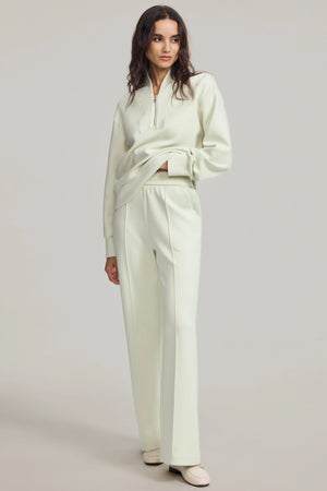 Women’s Luxe Wool Blend Pant - Pistachio Cream