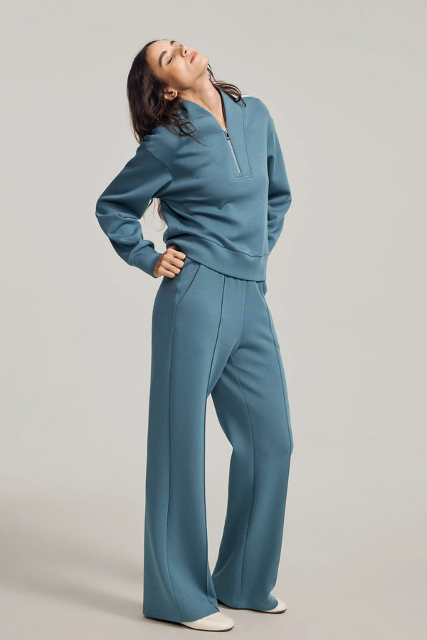 Women’s Luxe Half-Zip Pullover - Slate Blue