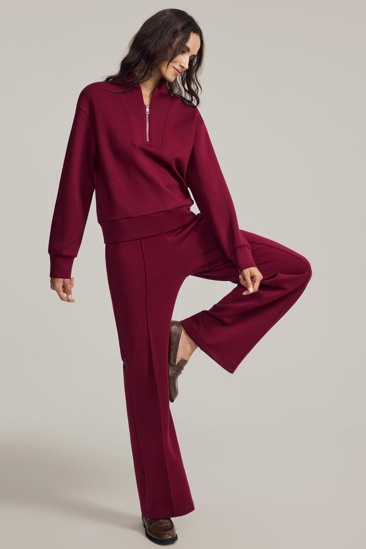 Women’s Luxe Flare Pant - Burgundy Wine