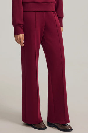Women’s Luxe Wool Blend Pant - Burgundy Wine