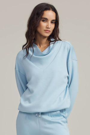 Women’s Tencel™ Cowl Neck Pullover - Powder Blue