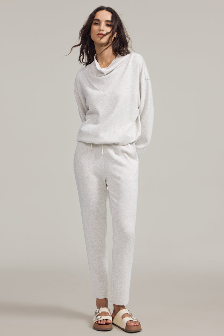Women’s Soft Tapered Lounge Pant - Heather Oatmilk